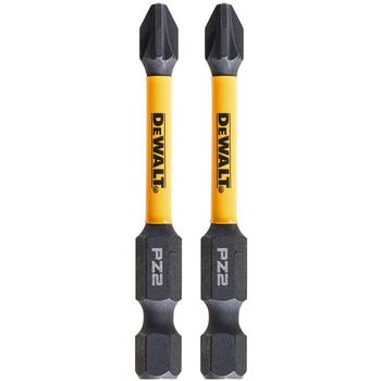 Dewalt FLEXTORQ бит для отвертки DT70531T-QZ PZ2 57mm, 2 шт., Torsion Impact, Blister, ISO 1173, ISO 2351-2, Долговечность (DT70531T-QZ)
