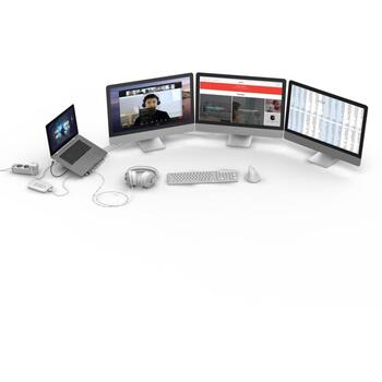 Hama Подставка для ноутбука 00200139, 12 портов, 100 Вт, 10 Гбит/с, 4K, MST, Gigabit Ethernet, алюминий (00200139)