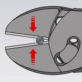 Augstas veiktspējas diagonālie griezēji, Knipex, 73 72 180 BK, melni, ar polētu galvu, 180 mm, 304 g, ar daudzkomponentu rokturiem. (73 72 180 BK)