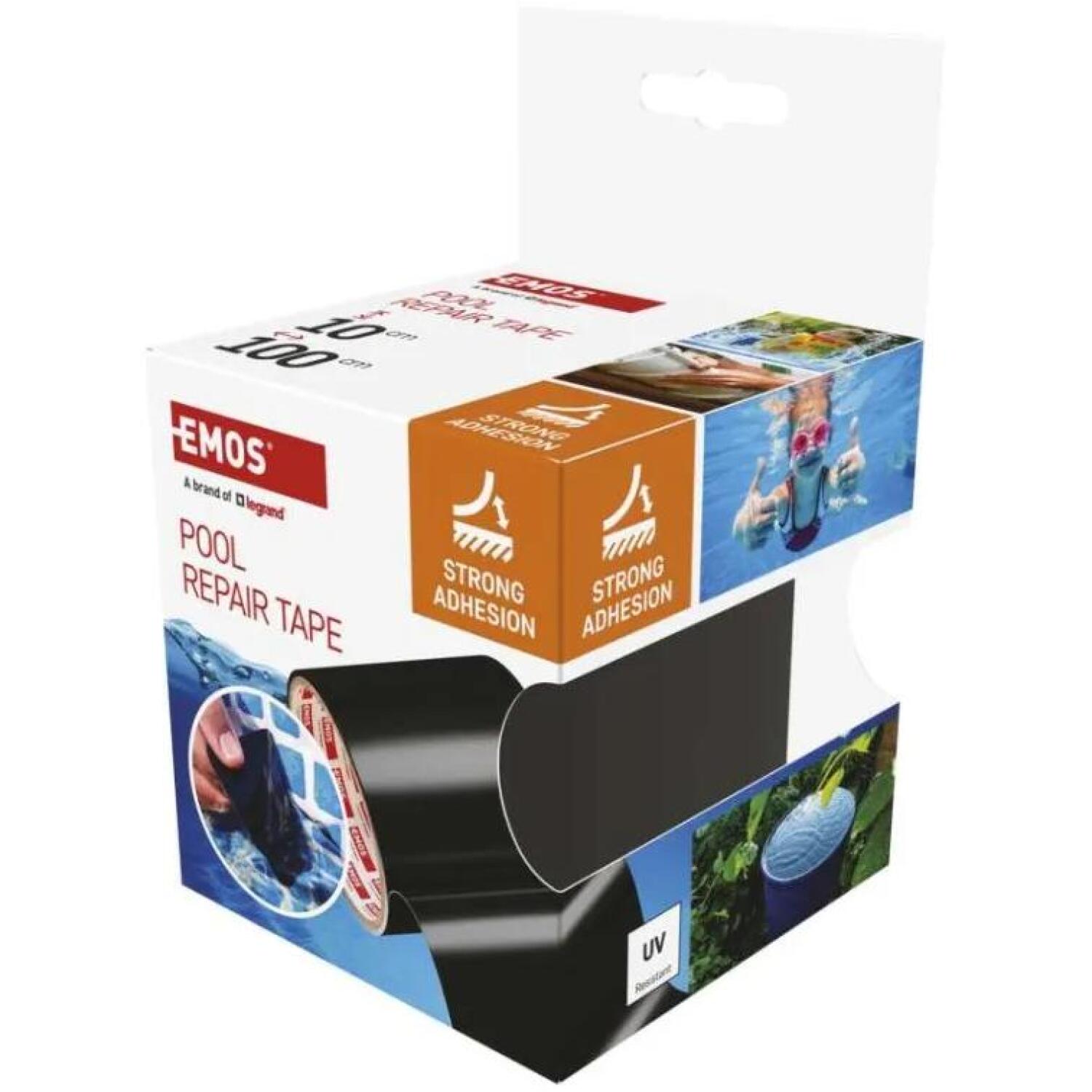 Emos Ремонтная лента F6110, 1м, 100мм, черная, 0,7мм, PVC, UV защита, водонепроницаемая, высокая адгезия (F6110)