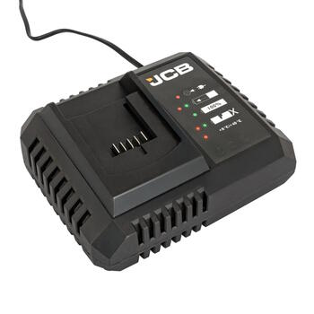 JCB JCB-18FC-9 Professional 18V сверхбыстрое зарядное устройство для зарядки JCB Li-Ion аккумуляторов 9А 20.5В DC умная зарядка совместимо с JCB 18V аккумуляторами (JCB-18FC-9)
