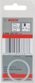 Reducējošais gredzens 30 x 25 x 1,5 mm, Rokas ripzāģiem, rokas sausajiem griežņiem, paneļzāģiem, galda zāģiem PRO REDUCTION RING RIPZĀĢA ASMENIM, 2600100221, BOSCH (2600100221)