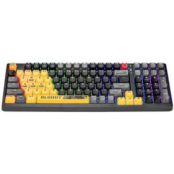 A4Tech Клавиатура A4TKLA47389, USB, Черный, Пестрый, Механическая, Линейная, RGB, Anti-Ghosting, Мультимедийные клавиши (A4TKLA47389)