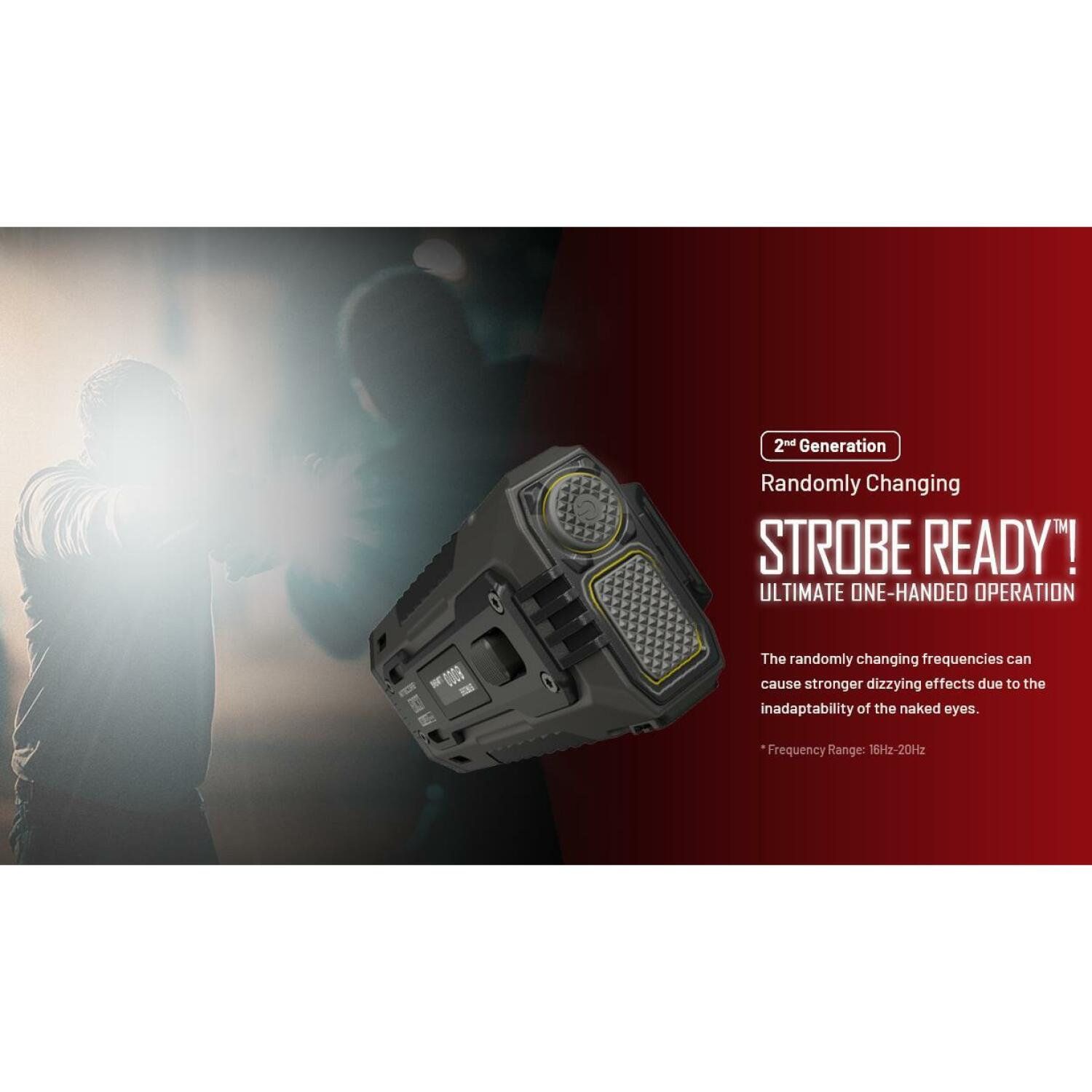 Nitecore EDC37 gaismas lukturis, 8000 lm, 420 m, 8000 mAh Li-Ion akumulators, USB-C uzlāde, OLED displejs, IP54 (EDC37)