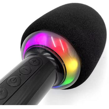 Media-Tech караоке микрофон MT399, Bluetooth 5.0, 5W, 4ч, USB-C, 10м, диско-подсветка, модулятор голоса (MT399)