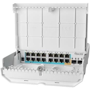 Mikrotik CRS318-1FI-15FR-2S-OUT маршрутизатор 16 RJ-45 портов, 7.2 Гбит/с, 3600 Мппс, PoE, 2 SFP, DC 18-57 В (CRS318-1FI-15FR-2S-OUT)