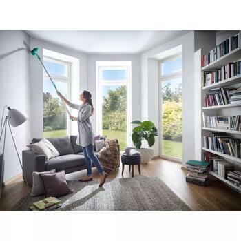 Leifheit Dusty 1041510 щетка для пыли, телескопическая ручка 110-190см, ширина щетки 26см, треугольная форма, кольцо 360° (1041510)