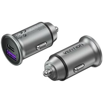 Vention Lādētājs 30W FFFH0, 1x USB-C 30W, 1x USB-A 30W, PD3.0, QC3.0, Universāls, Pelēks (FFFH0)