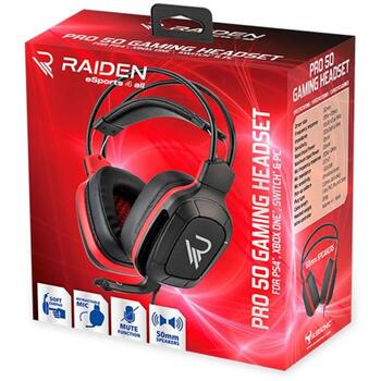 Subsonic Pro 50 игровая гарнитура SA5554, 50mm, 20-20000Hz, стерео, регулируемый микрофон, 3,5mm разъем (SA5554)