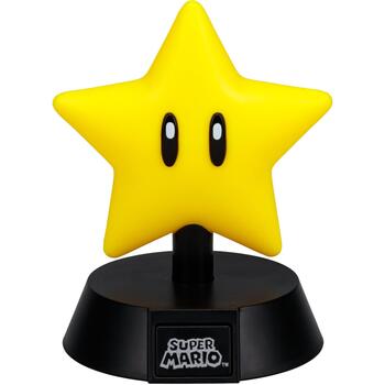Paladone Super Mario Super Star Icon Light PP6361NNV3ID, LED, 10см, настольный, желтый (PP6361NNV3ID)