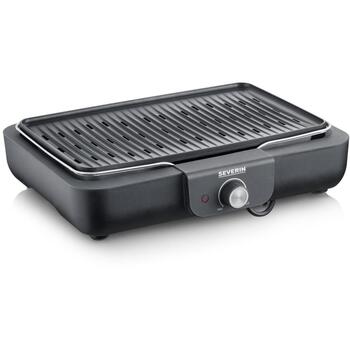 Severin Гриль 8556, 2300 W, 0-230°C, 37x29 см, съемные детали, выключатель безопасности, индикаторные лампы (8556)