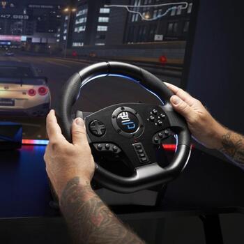 Subsonic Spēļu stūre SV 850 Pro Sport SA5595-NG, 270 grādi, 28 cm, USB, 2 pedāļi, vibrācija, saderība ar PS4, XBOX, SWITCH (SA5595-NG)