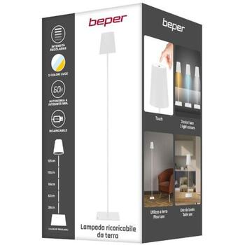 Beper Напольная Лампа P201UTP404, 2.5W, белая, LED, 1 лампочка, регулируемая высота, диммируемая, USB кабель (P201UTP404)