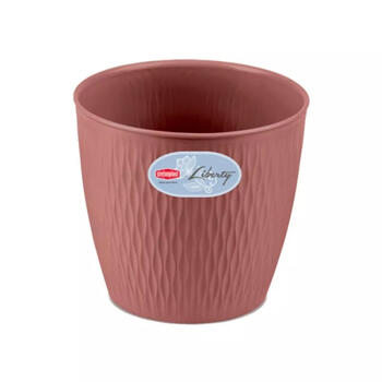 Stefanplast Liberty puķu pods 2187227, Ø20x19cm, 4,6L, brūns, iekštelpām un ārtelpām (2187227)