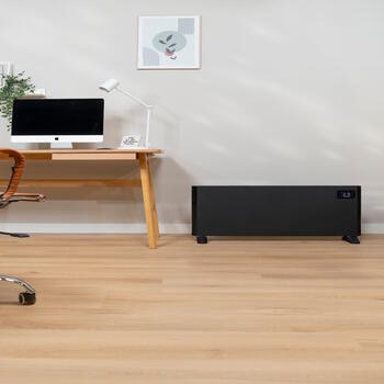 Eurom Alutherm 2000 WiFi конвекторный обогреватель для отопления помещений 2000W WiFi smart control настенный и напольный чёрный (360769)