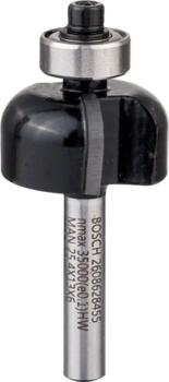 Padziļinājumu frēze 6 mm R1 4 mm, D 25,4mm,L12,6mm, Rokas frēzēm, malu frēzēm IELIEKTO GROPJU FRĒZE STANDARD FOR WOOD, 2608628455, BOSCH (2608628455)