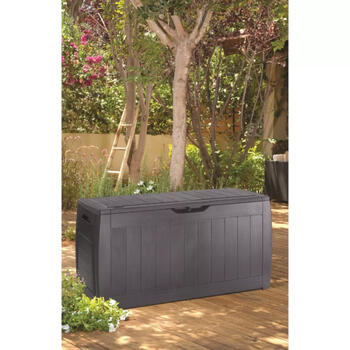 Keter Hollywood Storage Box 29191974939, 270L, 117.5x45x57.3cm, серый, ящик для садовых инструментов (29191974939)