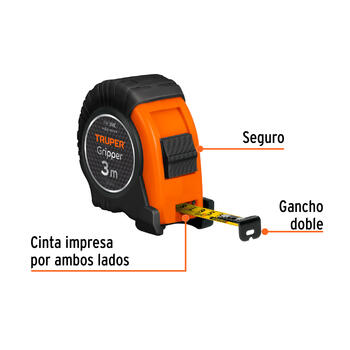 Mērlente Gripper 3m*13mm, 15387 FH-3ME Truper (FH-3ME)