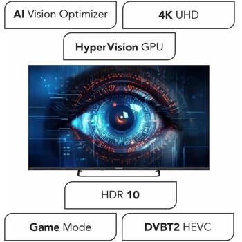 Manta televizors 55LUV125E, 55 collas, 3840 x 2160, 3 HDMI, 2 USB, 60 Hz, 10 W, HDR 10, Dolby Digital Plus, viesnīcas režīms (55LUV125E)