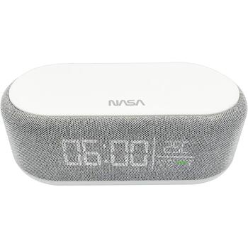 Nasa Bluetooth динамик/ будильник SPC400, 2x5W RMS, беспроводная зарядка 15W, USB-C, литий-ионный аккумулятор (SPC400)