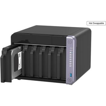 Qnap NAS TS-632X-4G 4GB RAM, 6 x 3.5-collu SATA, 2 x 10GbE, 2 x USB 3.2, PCIe Gen 3, atbalsta 2.5/5/10GbE (TS-632X-4G)
