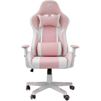 White Shark ROXY игровое кресло, розовый/белый, 120кг, 44-54см, 90-180°, 50мм, PU, металл (ROXY)