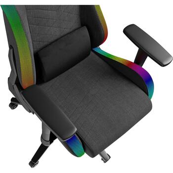 Genesis Trit 660 RGB spēļu krēsls NFG-2246, 150kg, 129-136cm, 60mm, ergonomisks, atmiņas putas, 2D roku balsti, RGB apgaismojums (NFG-2246)