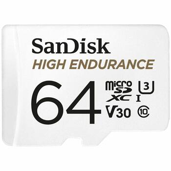 Карта памяти MAX Endurance microSDXC SDSQQVR-064G-GN6IA 64 GB UHS-I Class 10 U3 V30 до 100 MB/s чтение / 40 MB/s запись 30 000 ч записи с SD адаптером SanDisk (SDSQQVR-064G-GN6IA)