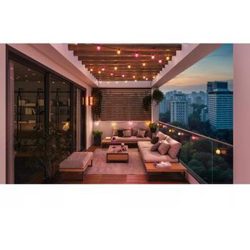 Philips Hue Festavia Globe уличное удлинение гирлянды, 7м, 30Вт, Bluetooth, Zigbee, IP65, 10 ламп, 50 лм, 1000-20000 K (8721103063717)