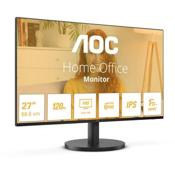 Aoc LCD монитор 27B3HA2 68.6 см 1920 x 1080 FHD, 100Гц, 4 мс, IPS, 178° угол обзора, 2 динамика, VESA крепление (27B3HA2)