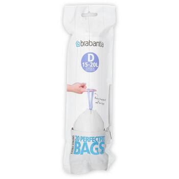 BRABANTIA atkritumu tvertņu maisiņi, 15 l, (D) (20 gab) (246760)