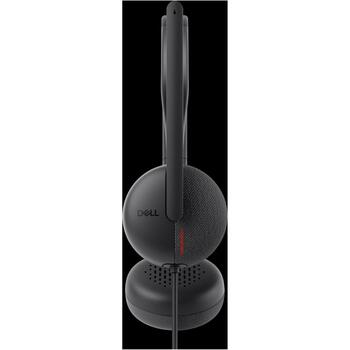 Dell наушники WH3024 520-BBDH, USB-C, USB-A, черные, встроенный микрофон, шумоподавление, стерео, сертифицировано Microsoft Teams (520-BBDH)