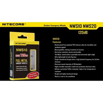 Nitecore NWS10 120dB, 0.0047kg, сплав титана TC4, коррозионно-стойкий, биосовместимый, легкий, водостойкий (NWS10)