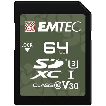 Emtec Карта памяти ECMSD64GXCU3OR, 64GB, UHS-I, V30, 100MB/s, 50MB/s, водонепроницаемая, пылезащита (ECMSD64GXCU3OR)