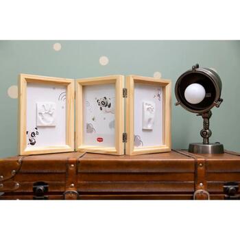 Tiny Love Double Frame набор, 3333166081, 49.2 x 21.4 x 2.2 см, дерево, для отпечатков рук и ног, фоторамка (3333166081)