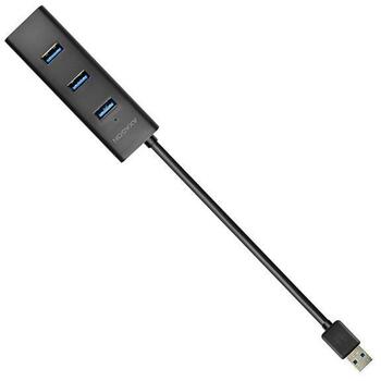 Axagon USB centrmezgls HUE-S2B 4 USB 3.0 porti, 30 cm kabelis, 2A uzlāde, matēts korpuss (HUE-S2B)