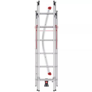 Hailo S100 ProfiLOT 039306507, kombinējamās kāpnes, alumīnijs, 2x6+1x5 pakāpieni, 150kg, 470cm, LOT sistēma (039306507)