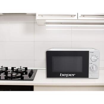 Beper Микроволновая печь BF.570, 20л, 700Вт, 5 уровней мощности, таймер 0-30 мин, вращающаяся тарелка 24,5см (BF.570)