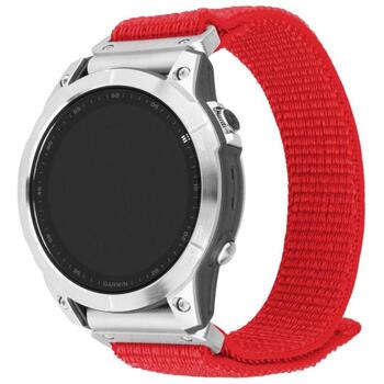 Fixed Спортивный ремешок для Garmin QuickFit 22mm FIXNST2-QF22MM-RD, 160-210 мм, красный, нейлон, устойчивый к поту (FIXNST2-QF22MM-RD)