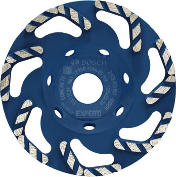 Dimanta kausveida disks 125 x 22.23 mm, Concrete, Betona slīpmašīnām EXPERT CONCRETE GRINDING HEAD, 2608900651, BOSCH (2608900651)