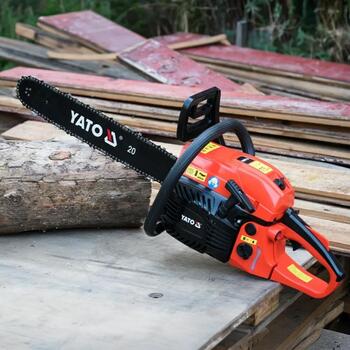 Yato бензопила YT-84910, 2.5кВт, 56.5см³, 480мм, 0.325