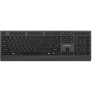 Gembird KB-MCH-06-CYRL plānā vadu multimēdiju klaviatūra, Type-C adapteris, krievu izkārtojums, melna (KB-MCH-06-CYRL)