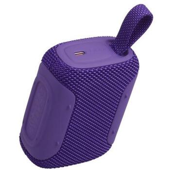JBL Go 5 JBLGO5PUR, водонепроницаемая Bluetooth колонка, 4,8 Вт RMS, 45 мм, IP68, 8 ч, фиолетовый (JBLGO5PUR)