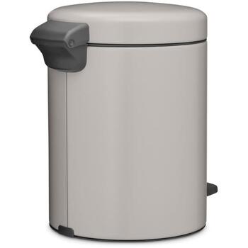 Brabantia NewIcon 252204 ведро с педалью, 5 л, Soft Grey, нержавеющая сталь, непроницаемое для запахов (252204)
