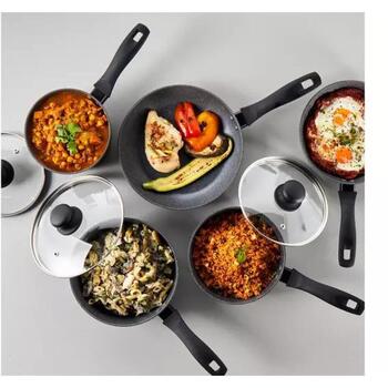 Russell Hobbs Набор сковородок RH028141EU7, 20см, 24см, 16см, 18см, 20см, алюминий, антипригарное покрытие (RH028141EU7)