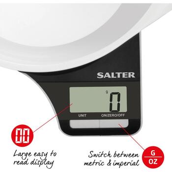 Salter Кухонные весы 1089 BCFEU12, 5кг, 1.25л, CR2032, Aquatronic, автоматическое отключение, функция тарирования (1089 BCFEU12)
