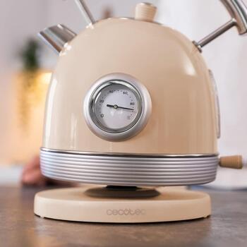Cecotec Чайник ThermoSense 420 Vintage 1485, 2200 W, 1.8 L, нержавеющая сталь, 360° вращающаяся база (1485)