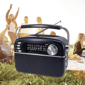 Manta Портативное радио RDI918B, 5W RMS, Bluetooth 5.0, MP3, AUX, MicroSD до 32GB, USB, 110-20000Hz, до 10ч работы от аккумулятора (RDI918B)