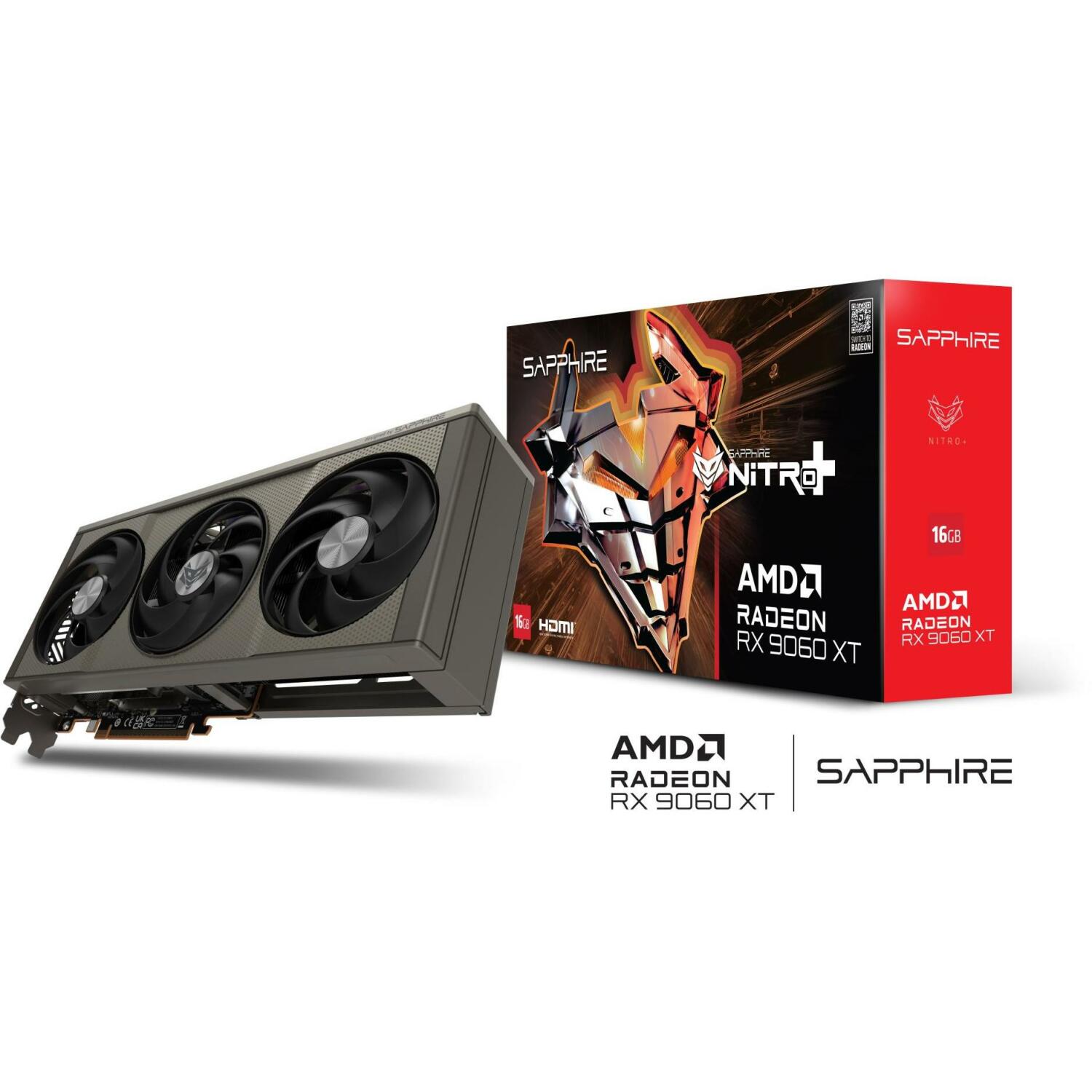Sapphire Видеокарта 11350-01-20G 16GB GDDR6, PCIe x16 5.0, 7680x4320, 3 вентилятора, AMD FreeSync (11350-01-20G)