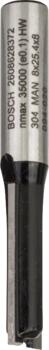 Pirkstfrēze frēze HM B=8 mm, l=25 mm,kāts 8mm, Rokas frēzēm, malu frēzēm GROPJU FRĒZE STANDARD FOR WOOD, 2608628372 BOSCH (2608628372)